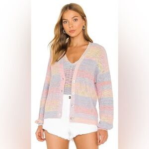 27 MILES MALIBU Stella Cardigan In Pink